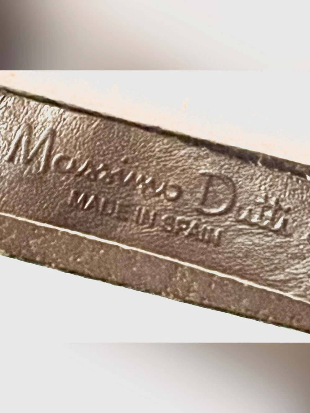 Massimo Dutti Brown Perforated Leather Belt